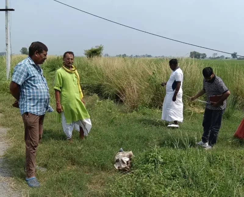 घोड़सारी में बाढ़ नियंत्रण को लेकर क्षेत्र पंचायत ने कराई पैमाइश, कार्य शुरू होने से किसानों में खुशी