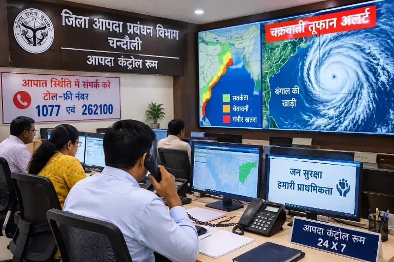 चक्रवाती मौसम को लेकर चंदौली में अलर्ट, 24 घंटे सक्रिय रहेगा कंट्रोल रूम